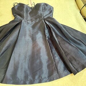 Elegant NAVY BLUE Strapless Dress